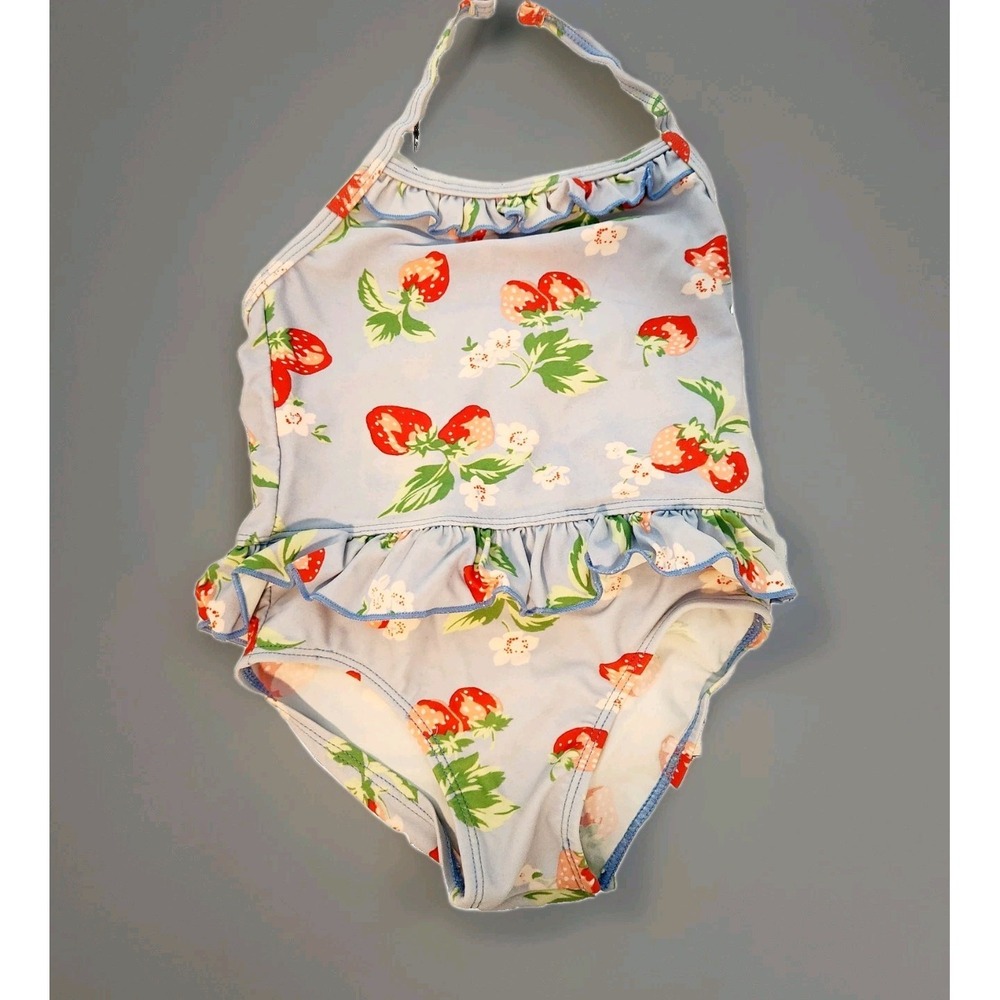 Cath Kids Strawberry Print Baby Swimsuit - Size: 6–12 Months